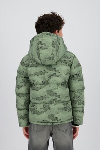 Doudoune à capuche Taop - Marron et vert clair