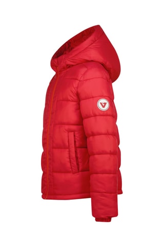 Doudoune à capuche Tiena - Rouge et blanc