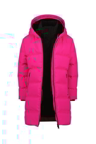 Doudoune longue à capuche 2-en-1 Tanja - Fuchsia et noir