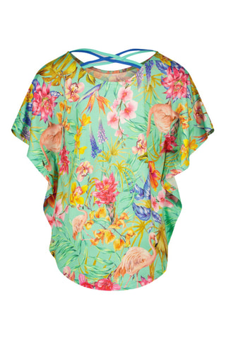 T-shirt Imela - Turquoise et jaune