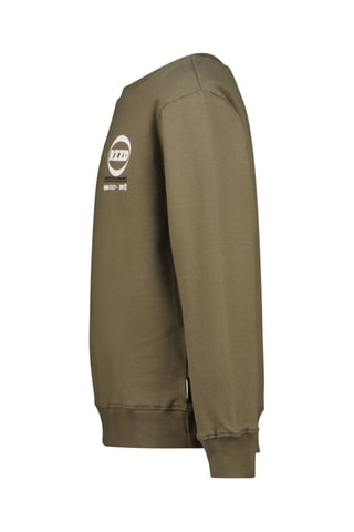 Sweat Nabiac - Vert olive et blanc