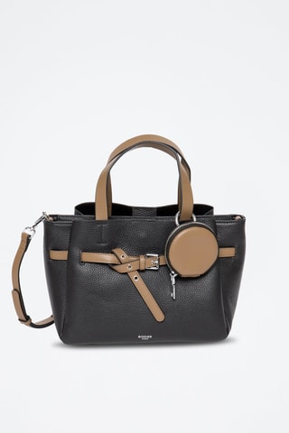 Borsa a mano in pelle Manchester - Marrone chiaro e nero