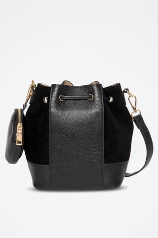 Borsa a secchiello in pelle Pochon - Nero