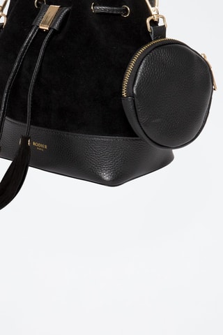 Borsa a secchiello in pelle Pochon - Nero