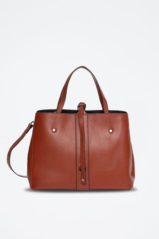 Borsa a mano in crosta di pelle Mizan - Cammello