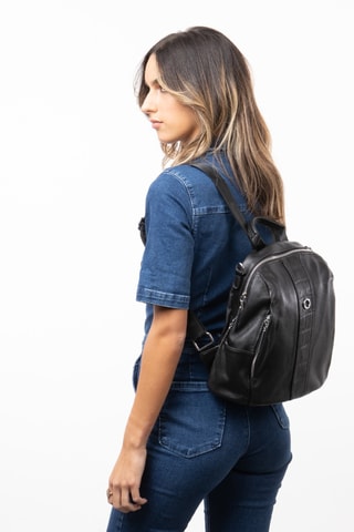 Borsa a tracolla in pelle Zen - Nero