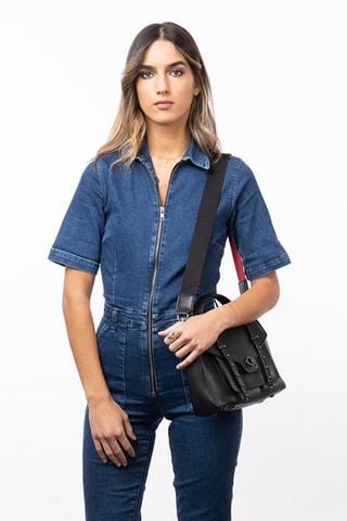 Borsa a mano in pelle Atrium - Nero