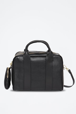 Borsa a mano in pelle Tofu - Nero