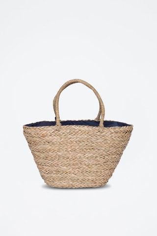 Cabas Playa - Beige et bleu marine