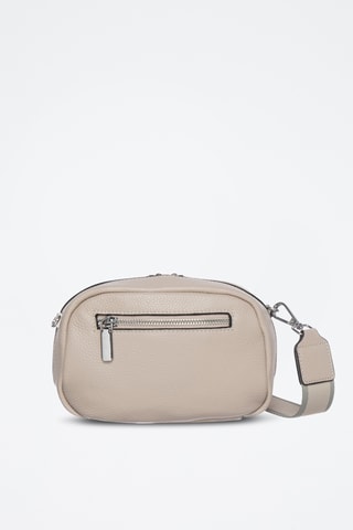 Borsa a tracolla in pelle Tempête - Beige chiaro