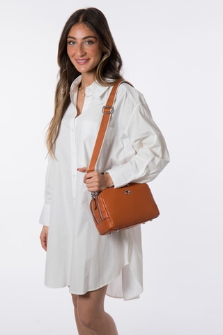 Borsa a tracolla in pelle Funky - Cammello