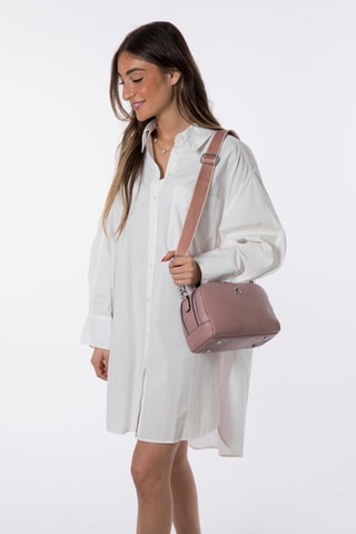 Borsa a tracolla in pelle Funky - Rosa