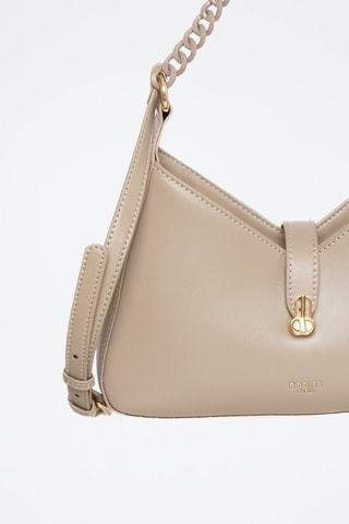 Borsa a tracolla in pelle Nobolis - Taupe