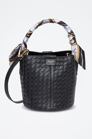 Borsa a secchiello in pelle Toundra - Nero