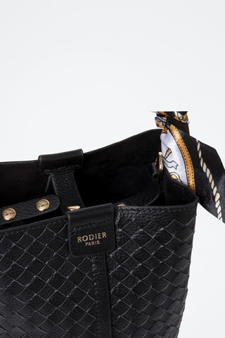 Borsa a secchiello in pelle Toundra - Nero