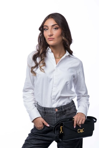 Borsa a tracolla in pelle Cocktail - Dorato e nero