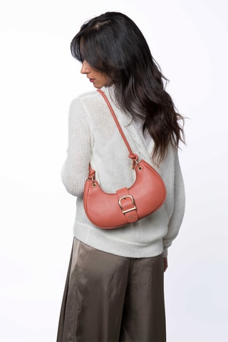 Borsa a tracolla Croissant - Rosa scuro