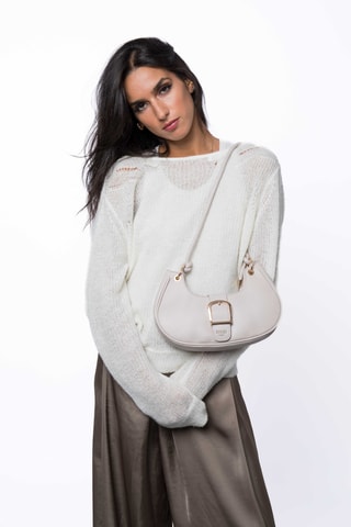 Borsa a tracolla Croissant - Bianco