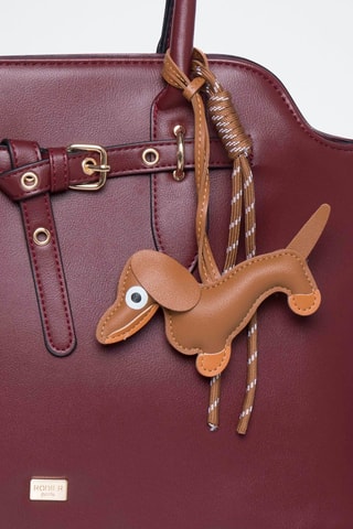 Borsa a mano Rodeo - Bianco, marrone e rosso