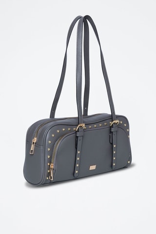 Borsa a spalla Bowling  - Dorato e grigio