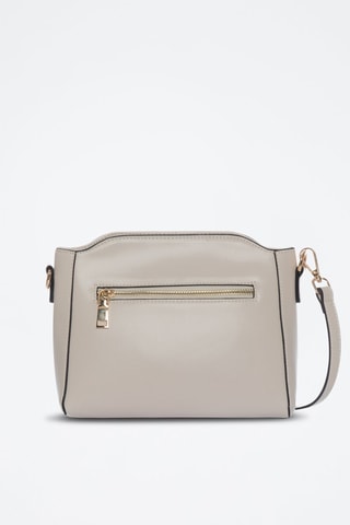 Borsa a tracolla in pelle Scobi - Grigio chiaro