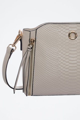 Borsa a tracolla in pelle Scobi - Grigio chiaro