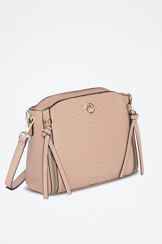 Sac bandoulière en cuir Scobi - Taupe