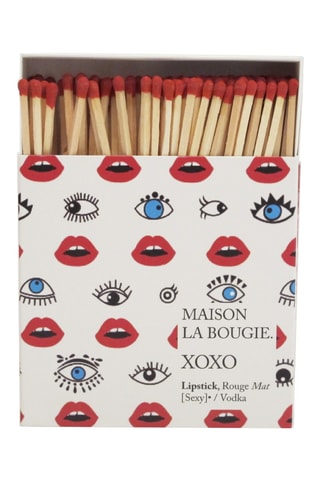 Houten Doos met 125 Aanstekers Xoxo - Rood