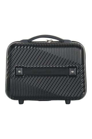 Set 3 valigie (S/M/L) e beauty-case Peter-C - 55/65/75/23 cm  - Nero e argentato