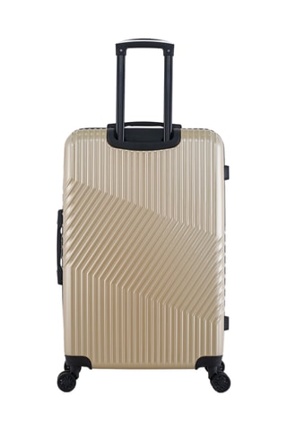  Set 2 valigie (M/L) e beauty-case Peter - 65/75/23 cm  - Nero e beige