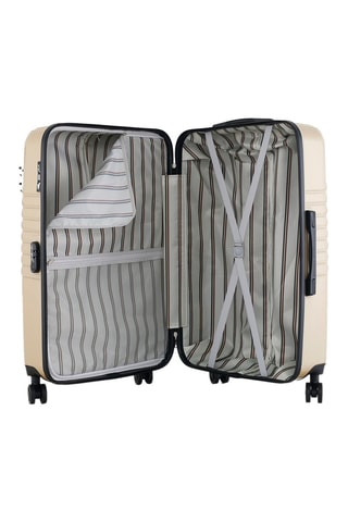  Set 2 valigie (M/L) e beauty-case Peter - 65/75/23 cm  - Nero e beige