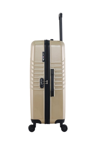  Valigia media e valigia grande Peter (M/L) - 65/75 cm  - Nero e beige