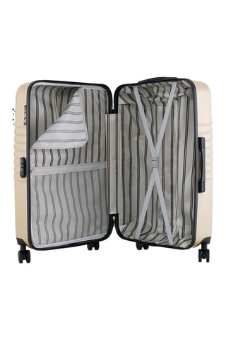  Valigia media e valigia grande Peter (M/L) - 65/75 cm  - Nero e beige