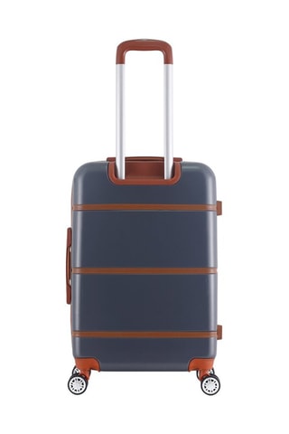 Valigia media Walter (M) - Grigio scuro e marrone - Argentato, bianco, grigio, marrone e nero