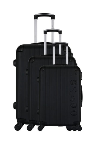 Set 3 valigie Porter - Nero - Argentato e nero