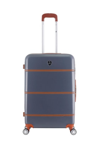 Valigia grande Walter (L) - Grigio scuro e marrone - Argentato, bianco, grigio, marrone e nero