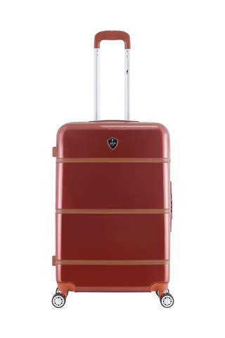 Valigia grande Walter (L) - Bordeaux e marrone - Argentato, bianco, marrone, nero e rosso