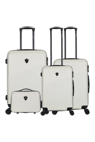 Set 3 valigie (S/M/L) e beauty-case Peter-C - 55/65/75/30 cm  - Beige
