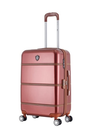 Valigia media Walter (M) - Bordeaux e marrone - Argentato, marrone, nero e rosso