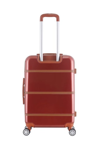 Valigia media Walter (M) - Bordeaux e marrone - Argentato, marrone, nero e rosso