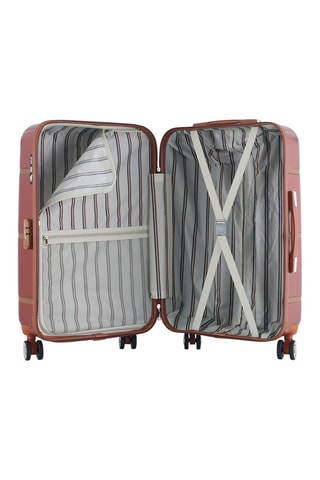 Valigia media Walter (M) - Bordeaux e marrone - Argentato, marrone, nero e rosso