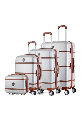 Set 3 valigie (S/M/L) e beauty-case Walter-CArgentato e marrone - Marrone e argentato