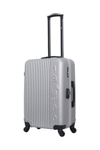 Valigia media Liam - Bianco, nero, argentato e grigio