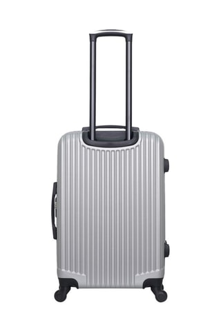 Valigia media Liam - Bianco, nero, argentato e grigio