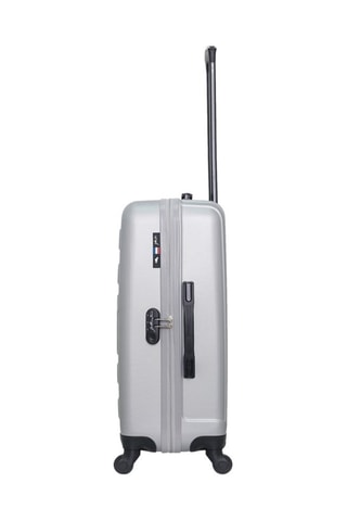 Valigia media Liam - Bianco, nero, argentato e grigio