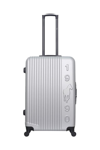 Valigia grande Liam - Bianco, nero, rosso e argentato