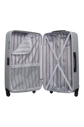 Valigia grande Liam - Bianco, nero, rosso e argentato