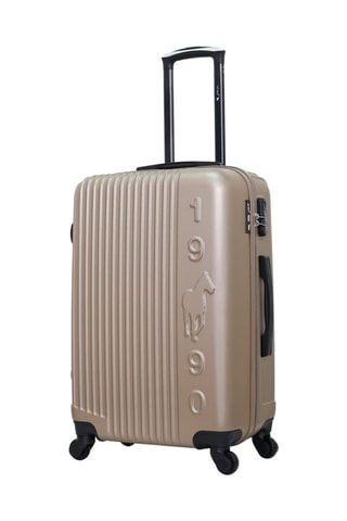 Valigia media Liam - Nero e beige