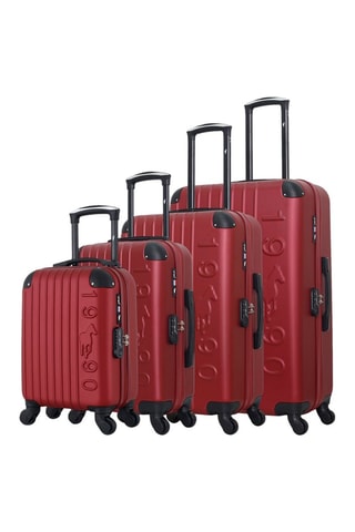 Set 4 valigie Porter-M (XXS/S/M/L)  - 46/55/65/75 cm  - Rosso