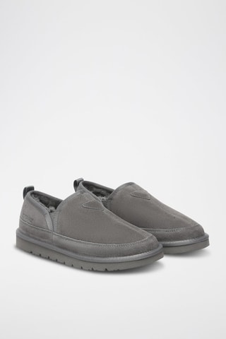 Slip-on de nobuk forrados Galah - Gris